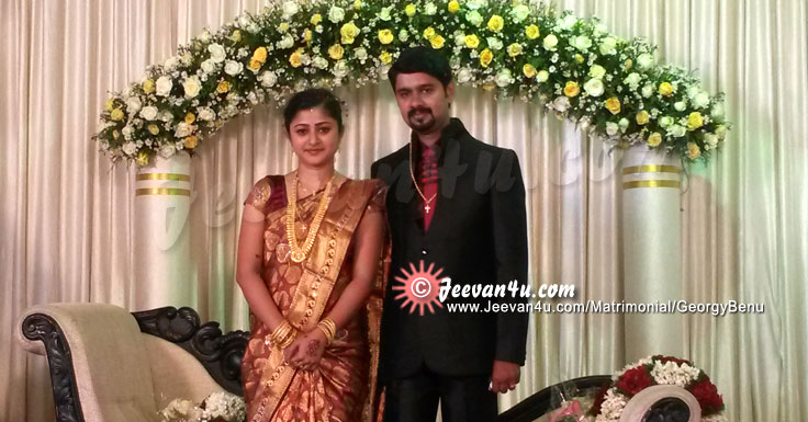 GEORGY BENU Wedding Reception Photos Manganam Kottayam